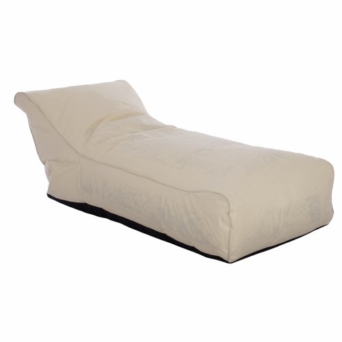 Pouf "Alok" in beige with UV Protection 140x70x60 cm