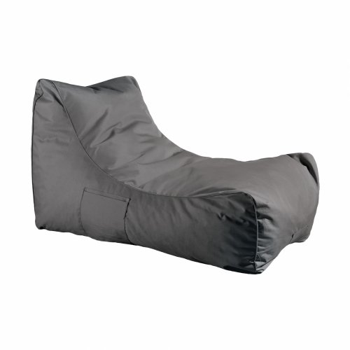 Pouf Sitzsack "Bloom" wasserdicht in grau 106x70x61 cm