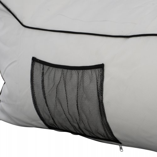 POUF BED 2 PEOPLE TEXTILENE 2X1 WHITE BLACK RAIL 140x140x60
