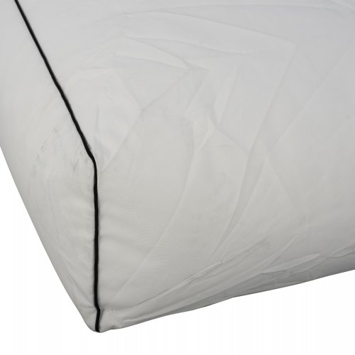 POUF BED 2 PEOPLE TEXTILENE 2X1 WHITE BLACK RAIL 140x140x60