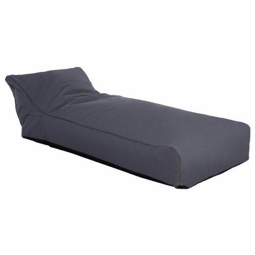 Pouf "Tanea" in grau mit UV-Schutz Wasserdicht 190x80x60 cm