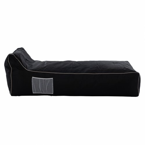 PUFF MIT TEXTILINE SCHWARZWEISS RELAY 190x80x40-60cm