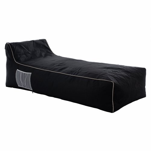 PUFF MIT TEXTILINE SCHWARZWEISS RELAY 190x80x40-60cm