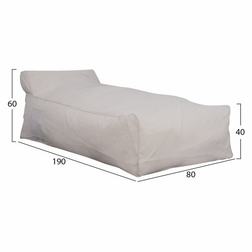 WADELIN POUF WITH TEXTILENE WHITE 190x80x40-60