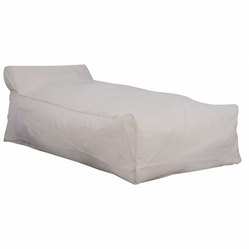 WADELIN POUF WITH TEXTILENE WHITE 190x80x40-60