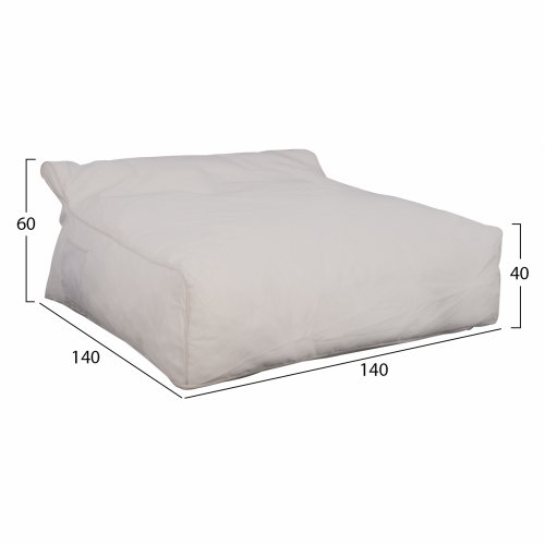 YAMIN PUFFER FOR 2 PEOPLE WITH TEXTILENE 600gr / m2 2X1 WHITE 140x140x40-60