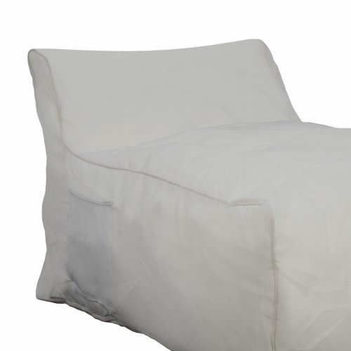 POUF ZAFER WITH TEXTILENE 600gr / m2 2X1 WHITE 88x128x60cm
