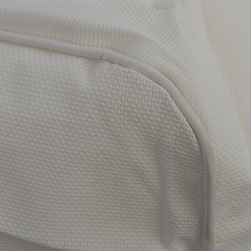 POUF ZAFER WITH TEXTILENE 600gr / m2 2X1 WHITE 88x128x60cm