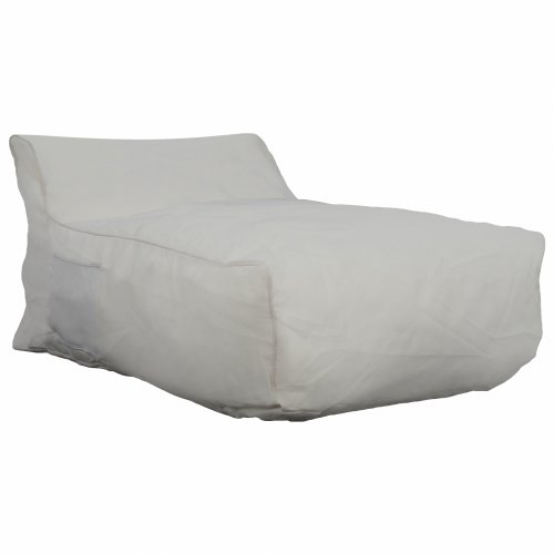 POUF ZAFER WITH TEXTILENE 600gr / m2 2X1 WHITE 88x128x60cm