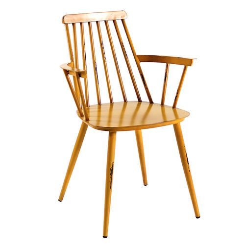 Aluminium Sessel "Quinn" in Vintage Gelb