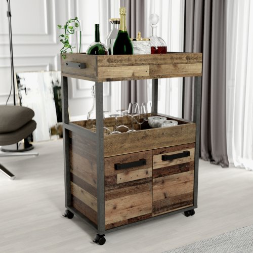 ΡΑΦΙΕΡΑ ΓΙΑ ΠΟΤΑ ΜΕ ΡΟΔΑΚΙΑ ΓΚΡΙ CEMENT-ΚΑΦΕ PALET 60x40x88,5 εκ.