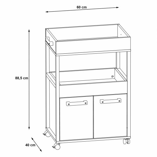ΡΑΦΙΕΡΑ ΓΙΑ ΠΟΤΑ ΜΕ ΡΟΔΑΚΙΑ ΓΚΡΙ CEMENT-ΚΑΦΕ PALET 60x40x88,5 εκ.