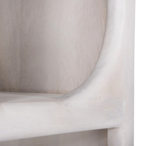 REGAL HANDYR, MASSIVES MANGOHOLZ IN WEISSER FARBE, 60 x 35 x 120 cm
