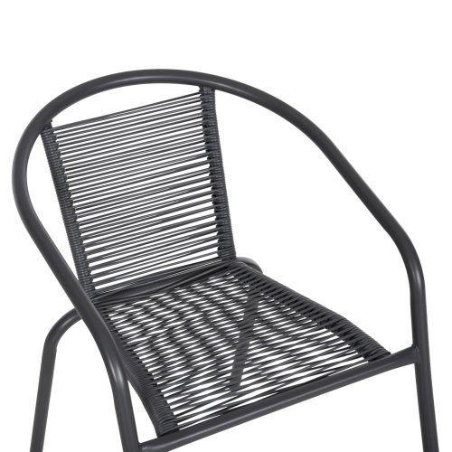 ΠΟΛΥΘΡΟΝΑ ΜΕΤΑΛΛΟ ΓΚΡΙ-ΣΥΝΘ. RATTAN ΓΚΡΙ 54x61x75Υεκ.