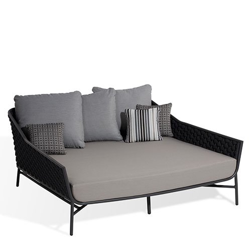 Daybed "Riios" σε μαύρο και ανθρακί από σκελετό αλουμινίου