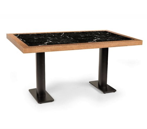 "Rivera" table Solid oak or beech with any table top of your choice