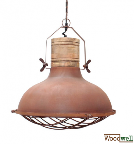 "Grid" metal hanging lamp in industrial design