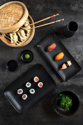 Porzellan-Sashimi-Teller, 28 x H13,5 cm, JAP, Tognana, 6 SET