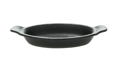 Ovale Porzellanschale Tognana Vulcania Schwarz Ø23x12.5x3.5 cm 6 Set