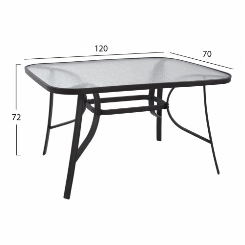 Outdoor Esstisch Set 5Stck aus Metall in Grau