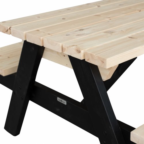PICKNICK-SET 2 BÄNKE MIT SCHWEDISCHEM HOLZTISCH