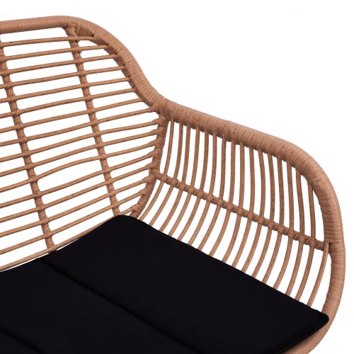 4-tlg Loungeset ,,Allegra“ in schwarz-beige