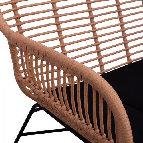 4-tlg Loungeset ,,Allegra“ in schwarz-beige