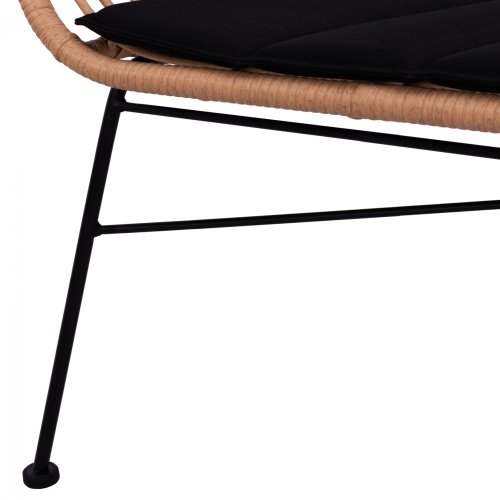 4-tlg Loungeset ,,Allegra“ in schwarz-beige