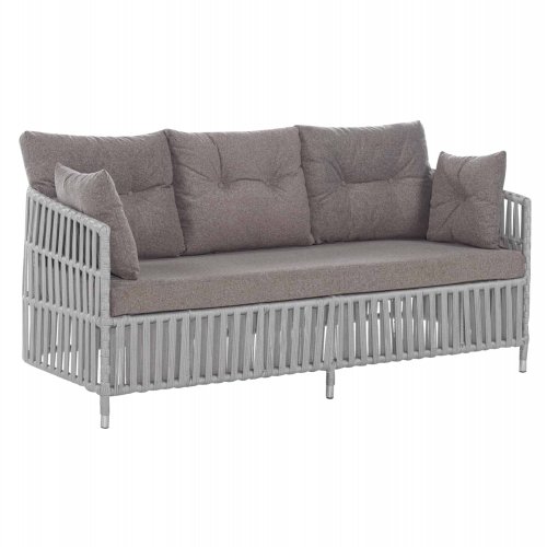 PROFESSIONELLES WOHNZIMMER-SET. REIHE 4ST OUTDOOR ALUMINIUM SEIL ANOIXTO GRAU