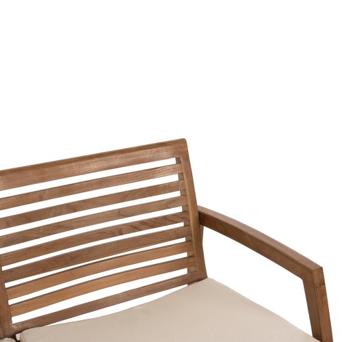 OUTDOOR-LOUNGE-SET 4-TLG. DOVER RECYCELTES TEAKHOLZ-WEIßE KISSEN