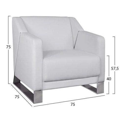ΠΟΛΥΘΡΟΝΑ KIZZY WW3123.12 ΜΕ ΛΕΥΚΟ PU 75x75x75 εκ.