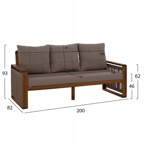 4TLG OUTDOOR LOUNGE SET AUS MASSIVEM IROKO NUSSBAUM  - Nächstes Erscheinungsdatum: 18.05.2023