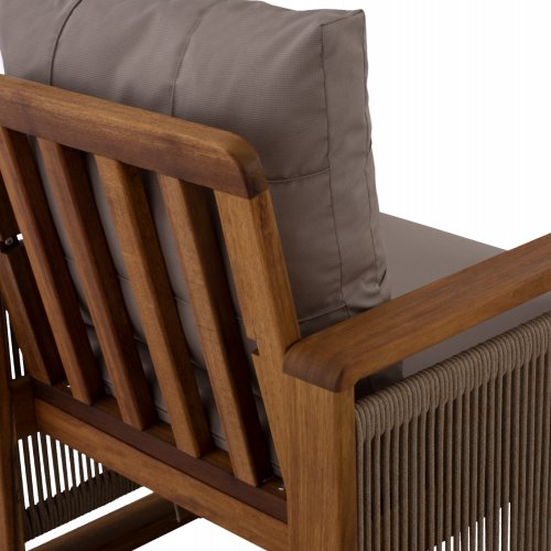 4TLG OUTDOOR LOUNGE SET AUS MASSIVEM IROKO NUSSBAUM  - Nächstes Erscheinungsdatum: 18.05.2023