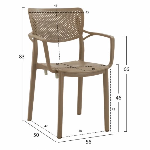 ESSZIMMERSET 5-TEILIG POLYPROPYLEN TISCH 140X80 & KAFFEESESSEL