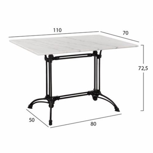 5 STCK OUTDOOR ESS-SET MIT MARMORTISCH