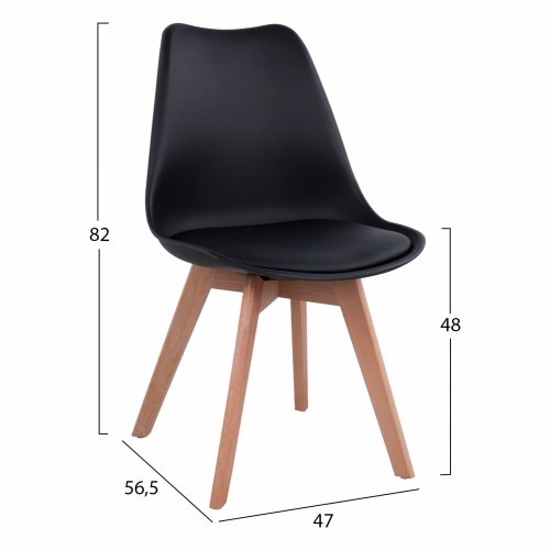 DINING SET 5PCS TABLE Φ90X74 & 4 VEGAS CHAIRS BLACKDINING SET 5PCS TABLE Φ90X74 & 4 VEGAS CHAIRS BLACK WHITE