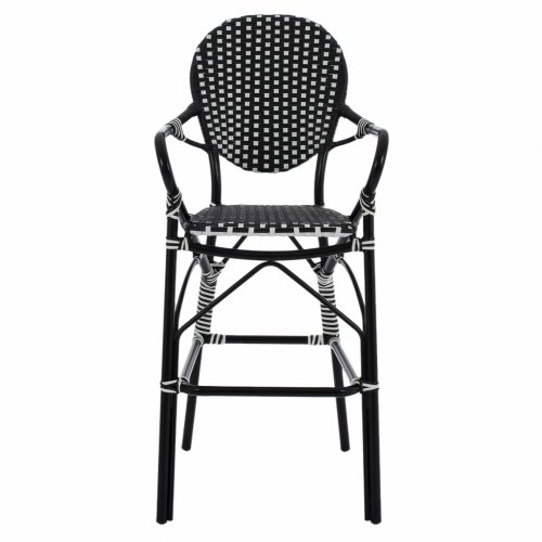ΣΚΑΜΠΟ ΑΛΟΥΜΙΝΙΟΥ BAMBOO LOOK ΜΕ WICKER ΜΑΥΡΟ ΛΕΥΚΟ 56x60x126 εκ.