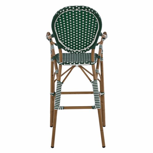 ΣΚΑΜΠΟ ΑΛΟΥΜΙΝΙΟΥ BAMBOO LOOK ΜΕ WICKER ΠΡΑΣΙΝΟ ΛΕΥΚΟ 56x60x126 εκ.
