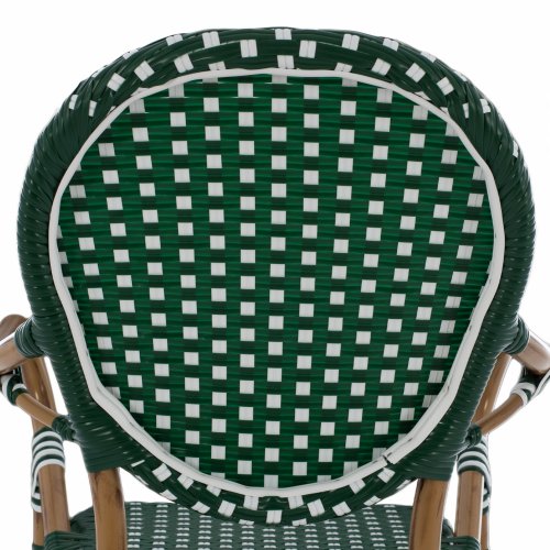 ΣΚΑΜΠΟ ΑΛΟΥΜΙΝΙΟΥ BAMBOO LOOK ΜΕ WICKER ΠΡΑΣΙΝΟ ΛΕΥΚΟ 56x60x126 εκ.