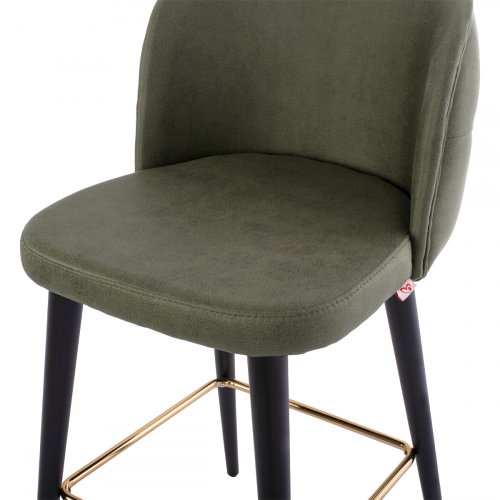 STOOL "MARCELLO" FROM NUBUK CYPRUS WITH WOODEN FEET 50x49,5x101,5 cm