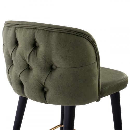STOOL "MARCELLO" FROM NUBUK CYPRUS WITH WOODEN FEET 50x49,5x101,5 cm