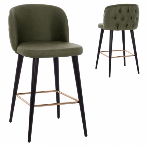 STOOL "MARCELLO" FROM NUBUK CYPRUS WITH WOODEN FEET 50x49,5x101,5 cm