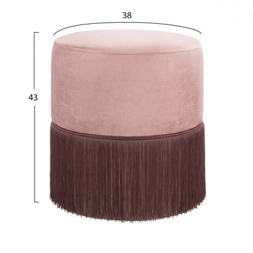 GRACIANA STOOL WITH PINK VELVET FRICTIONS