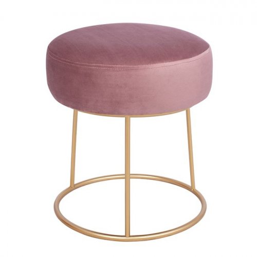 KARLO STEIN AUS PINK SAMT MIT GOLDENER BASE 35x39 cm.