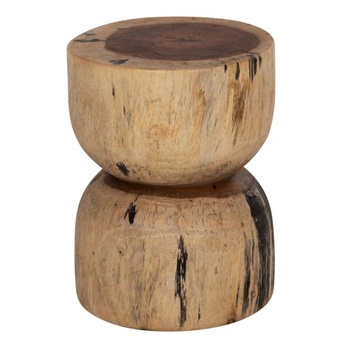 RUNDER HOCKER FEBRY MASSIVES SUARHOLZ IN NATURAL Φ35x45Hcm