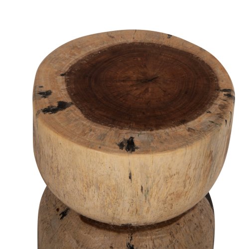 RUNDER HOCKER FEBRY MASSIVES SUARHOLZ IN NATURAL Φ35x45Hcm