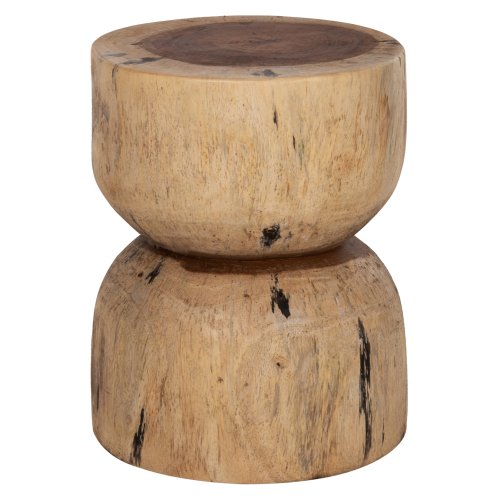 RUNDER HOCKER FEBRY MASSIVES SUARHOLZ IN NATURAL Φ35x45Hcm