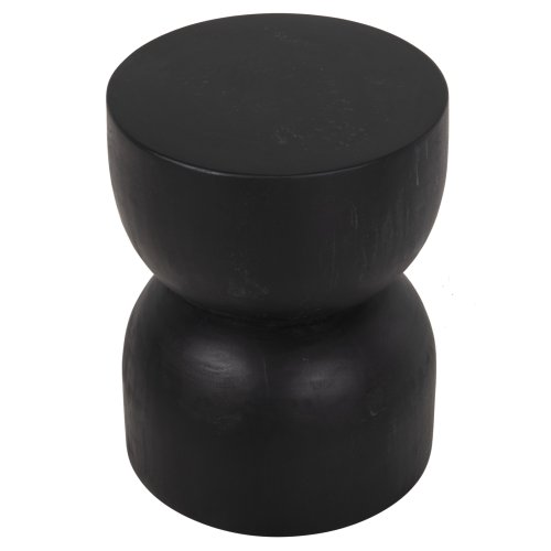 ZYLINDRISCHER HOCKER FEBRY SCHWARZES MASSIVES SUARHOLZ Φ35x45L