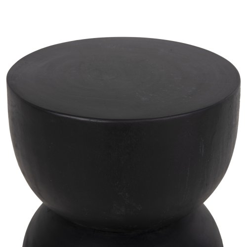 ZYLINDRISCHER HOCKER FEBRY SCHWARZES MASSIVES SUARHOLZ Φ35x45L
