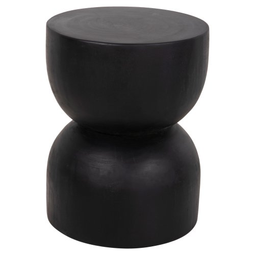 ZYLINDRISCHER HOCKER FEBRY SCHWARZES MASSIVES SUARHOLZ Φ35x45L